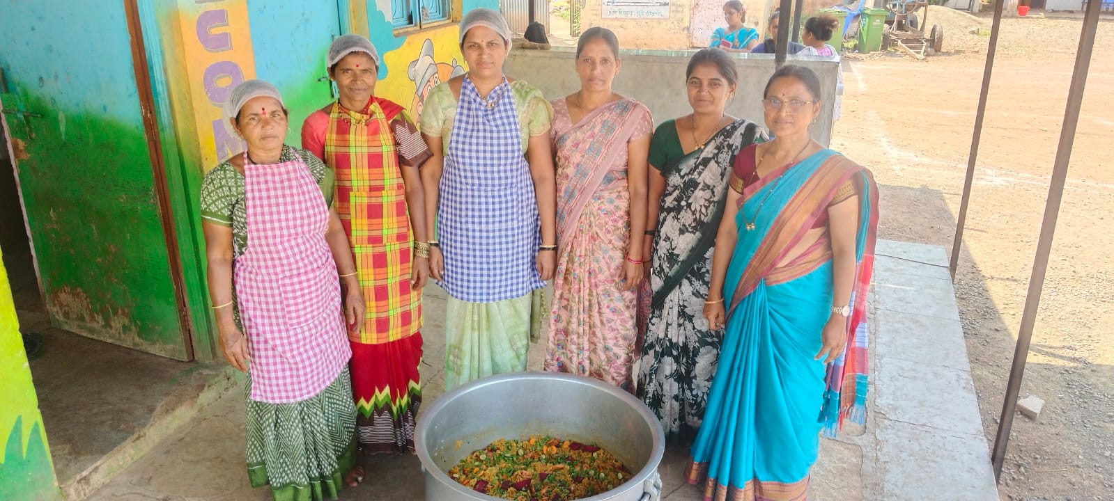 Mid-day meal being cooked at school